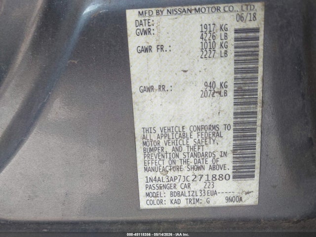 Nissan Altima 2.5 Sv