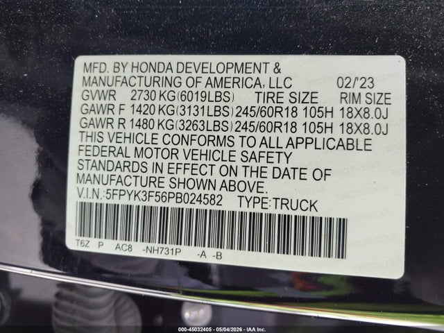 Honda Ridgeline Rtl