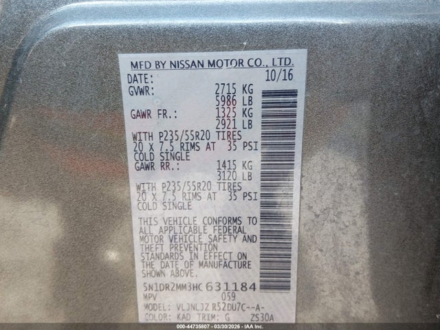 Nissan Pathfinder Platinum