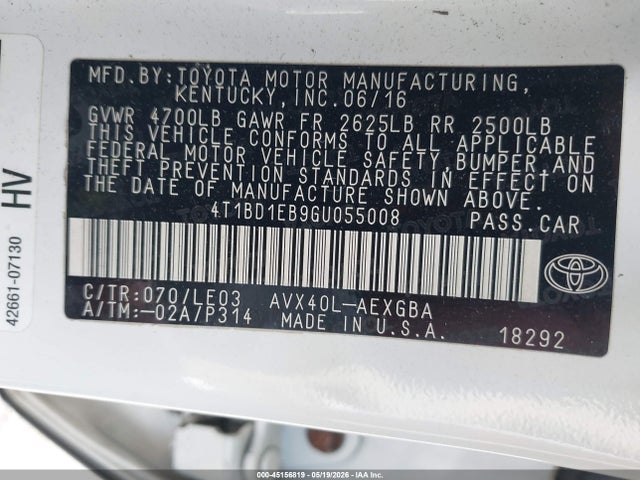 Toyota Avalon Hybrid Xle Premium