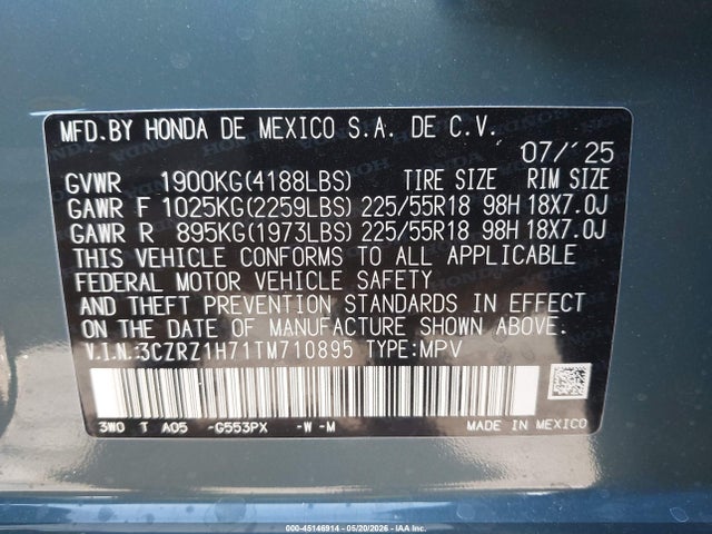 Honda HR-V 2wd Ex-l