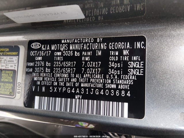 Kia Sorento 2.4l L