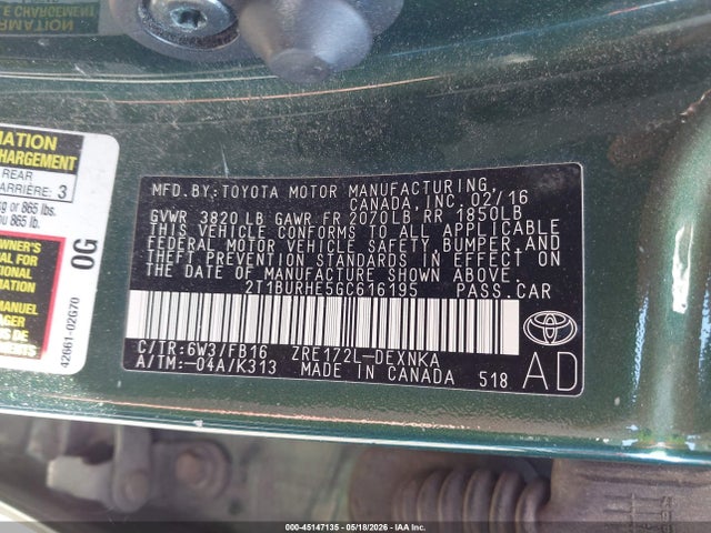 Toyota Corolla Le Plus