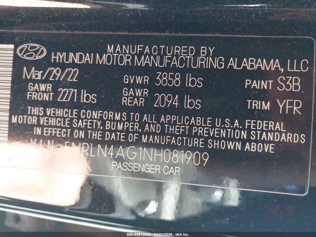 Hyundai ELANTRA Sel