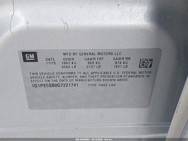 Chevrolet Cruze 1lt Auto