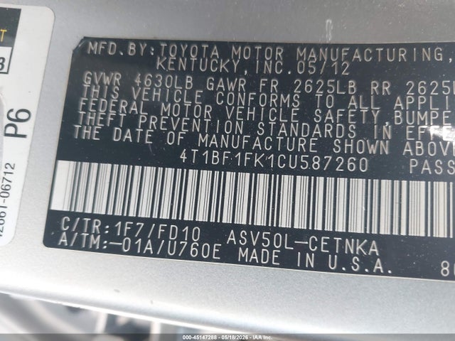 Toyota Camry Le