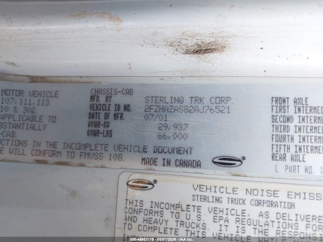 Sterling Truck Lt 9500
