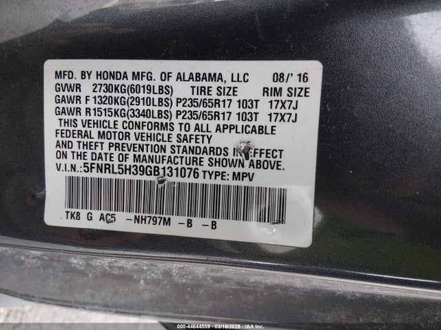Honda Odyssey Se
