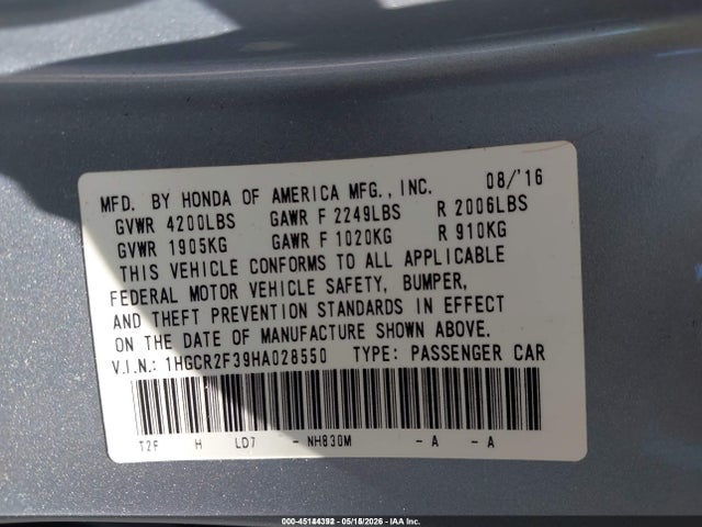 Honda Accord Lx