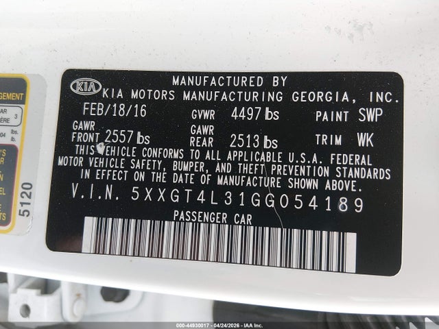 Kia Optima Lx