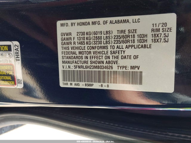Honda Odyssey Lx