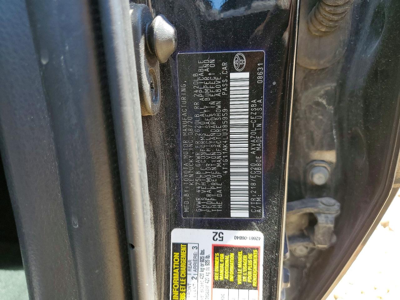 Toyota Camry Se Nightshade