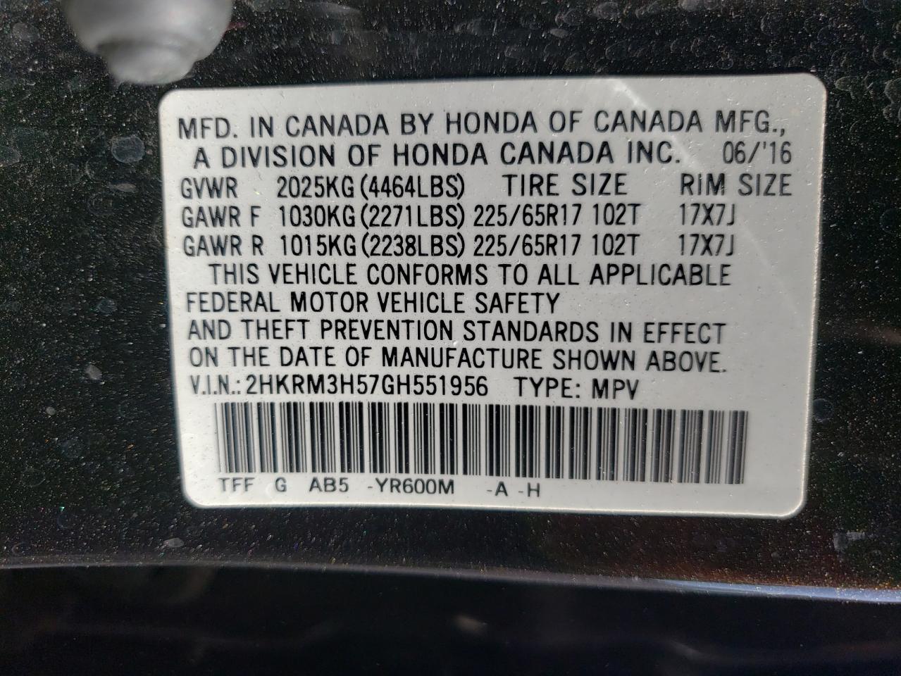 Honda Crv Ex
