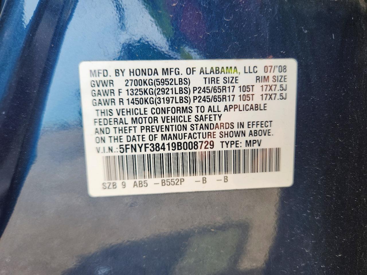 Honda Pilot Ex