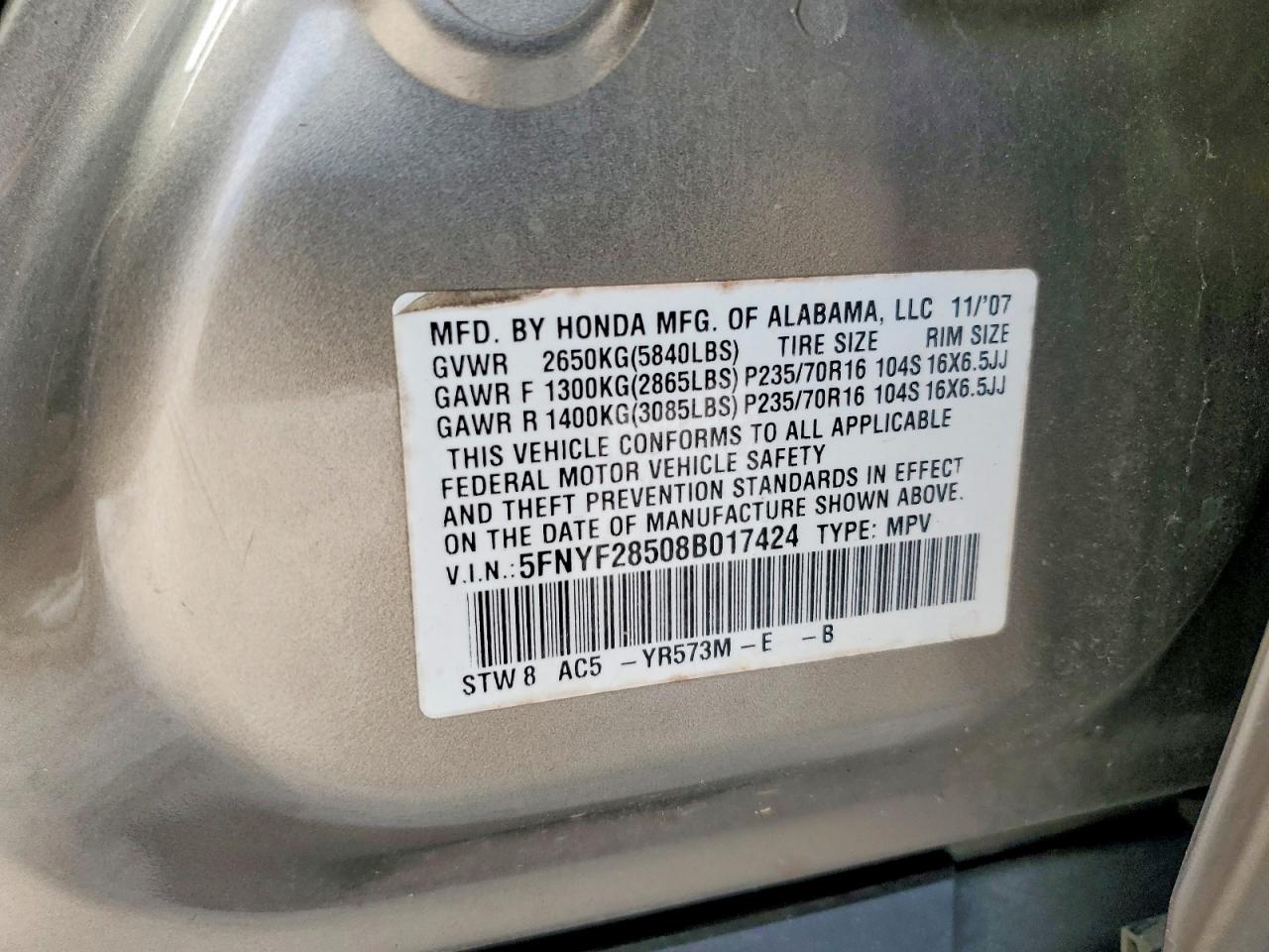 Honda Pilot Exl