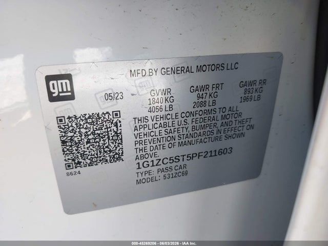 Chevrolet Malibu Fwd 1fl