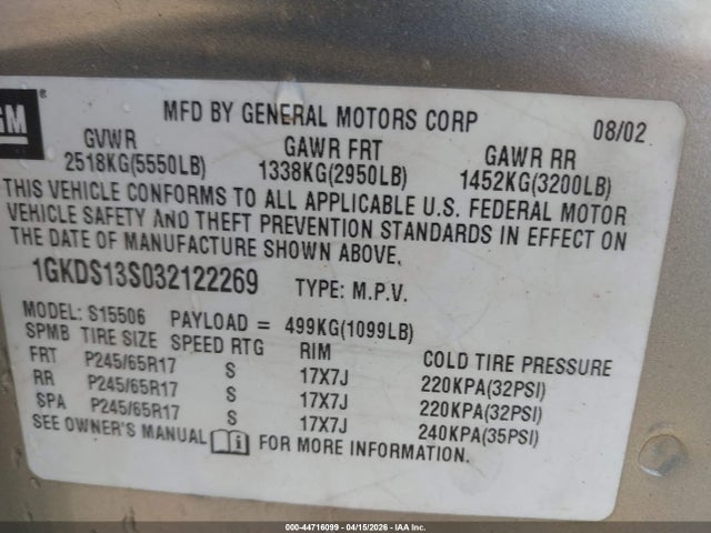 GMC Envoy Sle