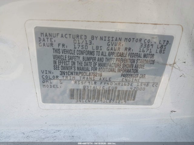 Nissan Versa 1.6 S