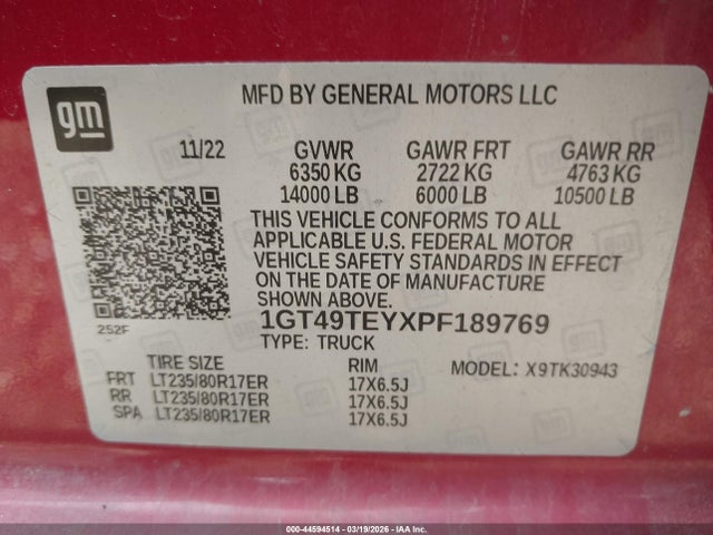 General Motors Sierra 3500HD 4wd  Long Bed Sle