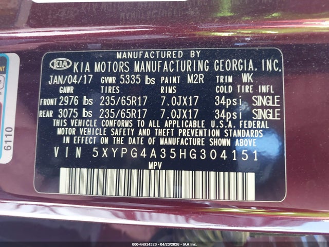 Kia Sorento 2.4l Lx