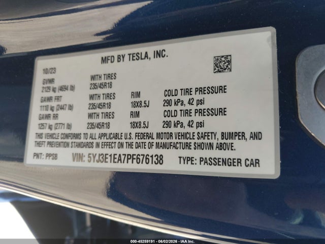 Tesla Model 3 Rear-wheel Drive