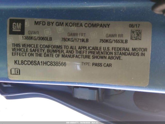 Chevrolet Spark 1lt Cvt