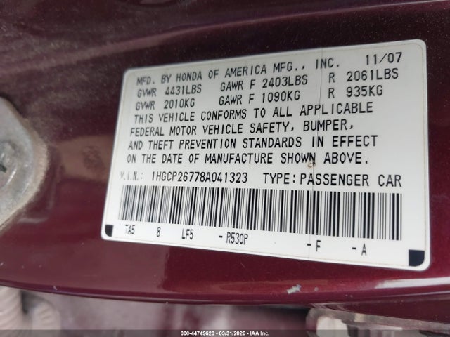 Honda Accord 2.4 Ex