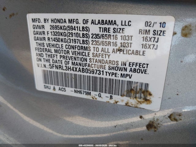 Honda Odyssey Ex