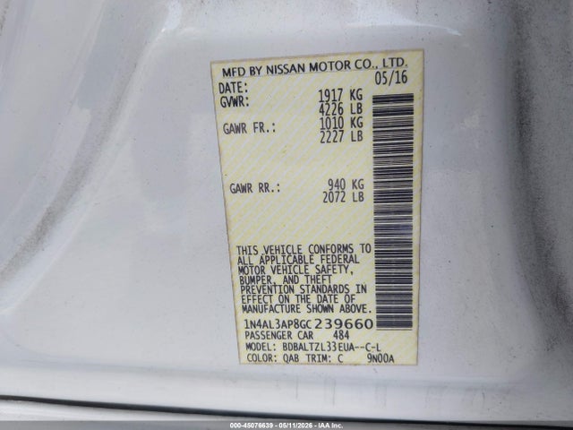 Nissan Altima 2.5 Sl