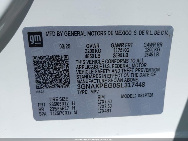 Chevrolet Equinox Awd Lt
