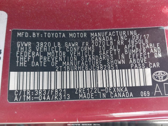 Toyota Corolla Le