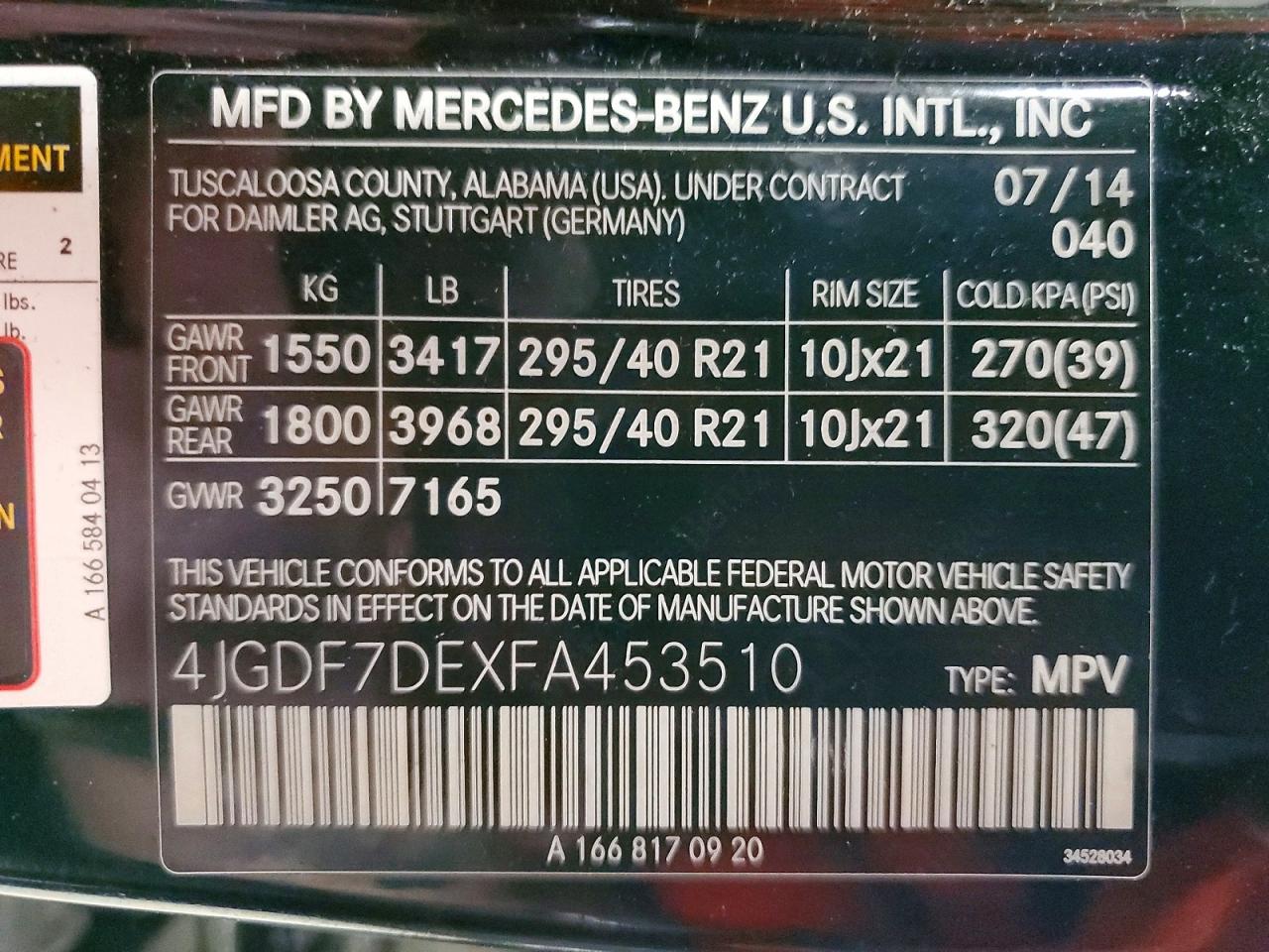 Mercedes-Benz G-Class 550 4matic