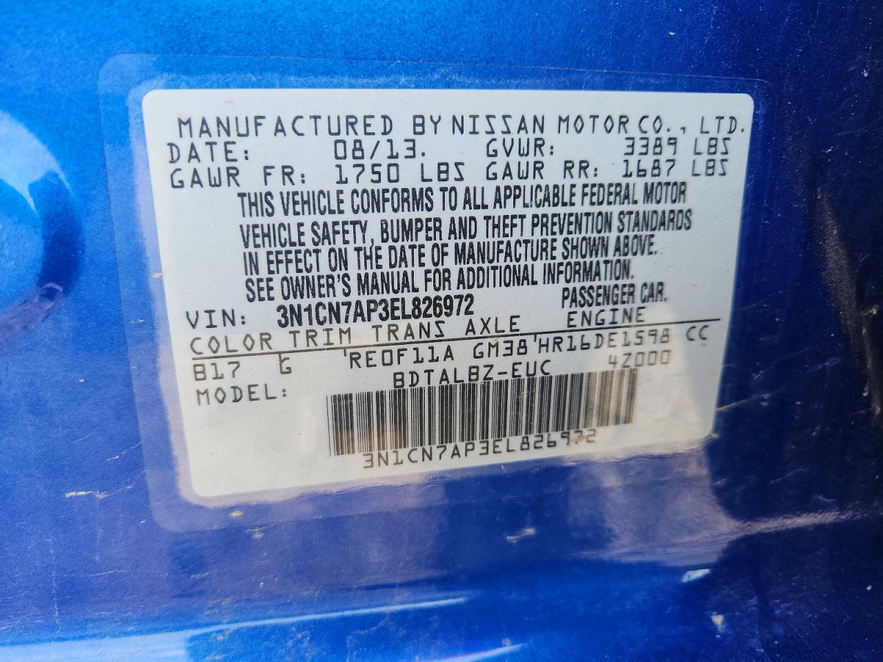 Nissan Versa 1.6 S