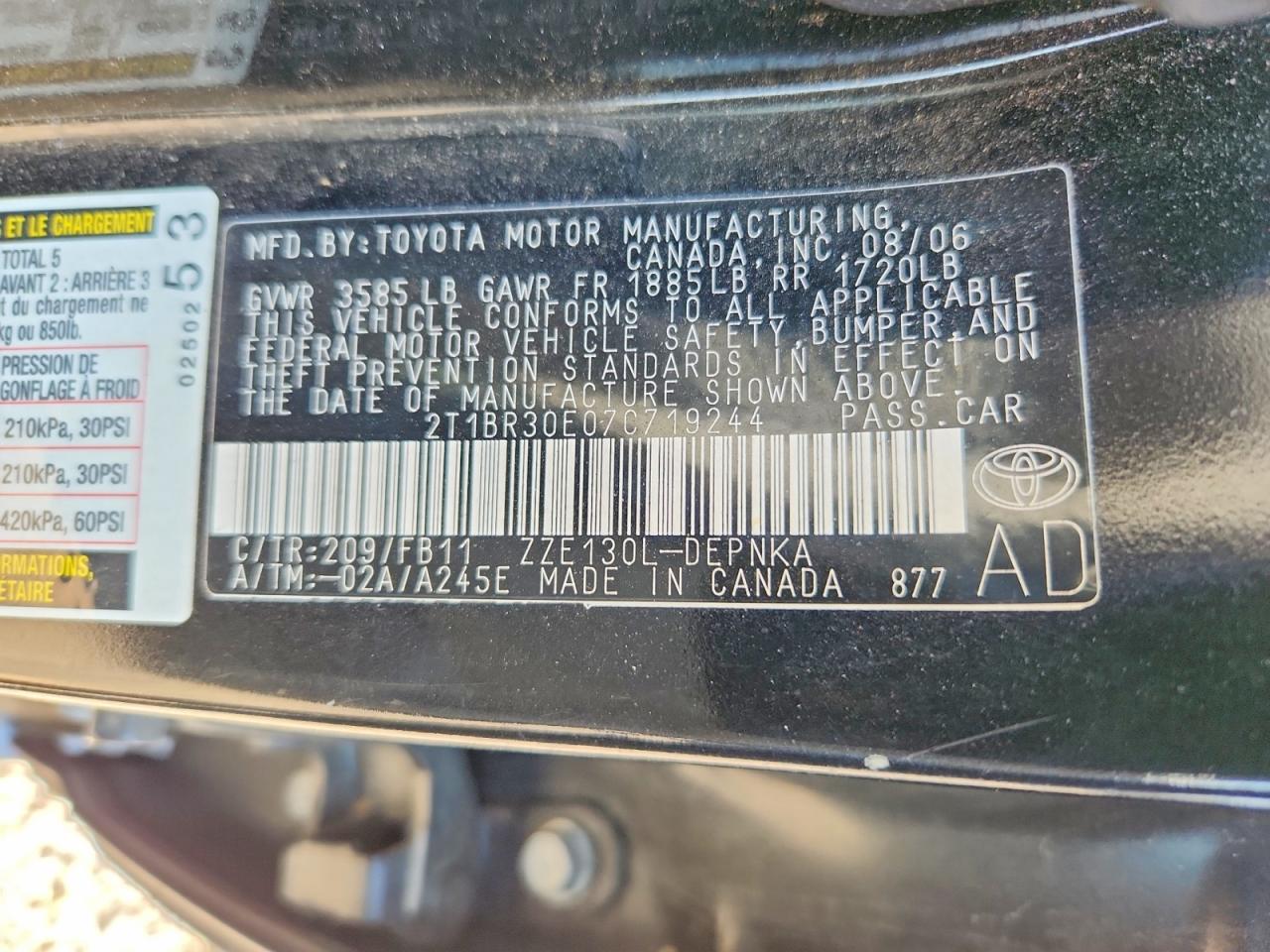 Toyota Corolla Le