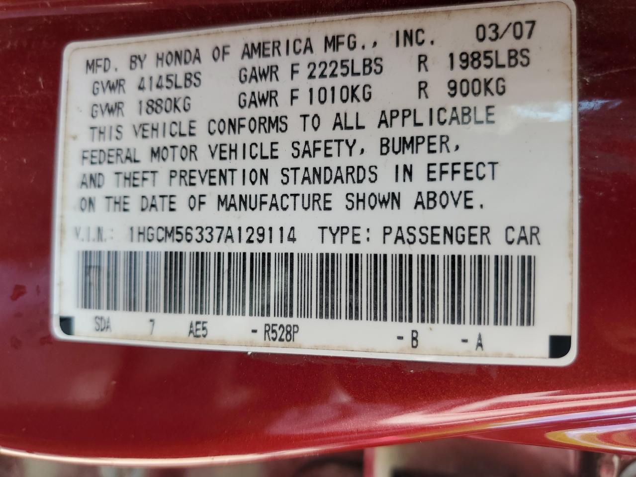 Honda Accord Se