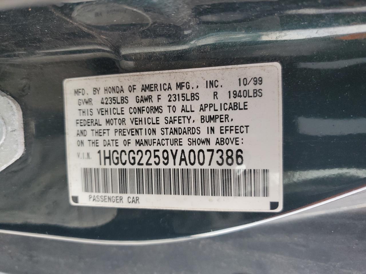 Honda Accord Ex