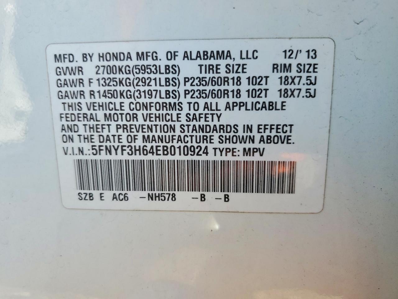 Honda Pilot Exl