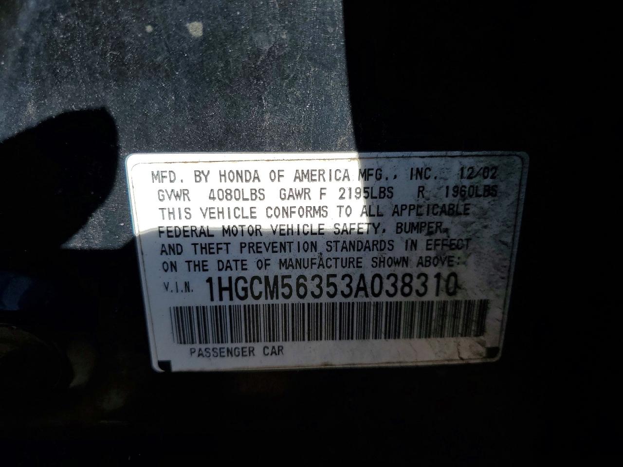 Honda Accord Lx