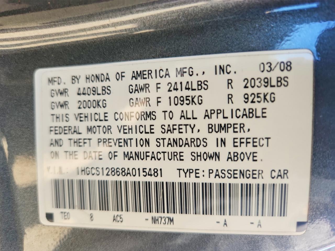 Honda Accord Exl