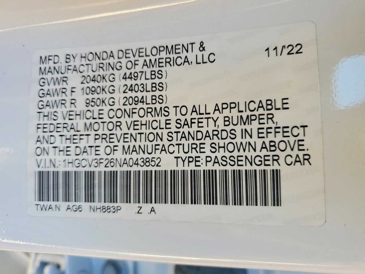 Honda Accord Hybrid Sport