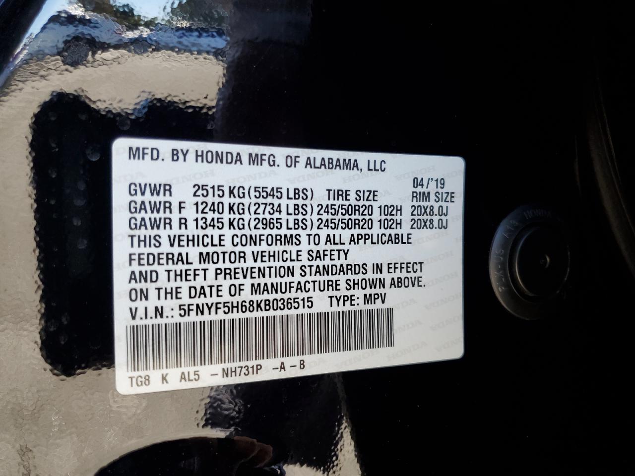 Honda Pilot Touring