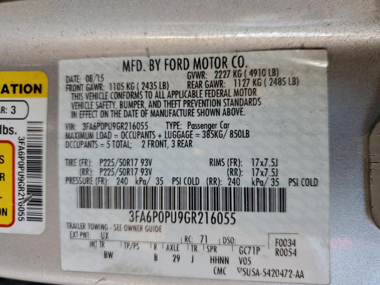 Ford Fusion Se Phev