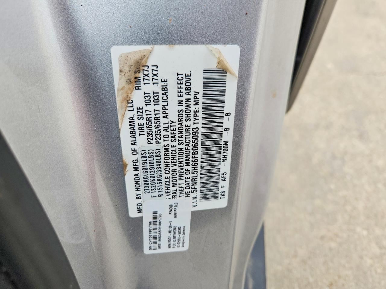 Honda Odyssey Exl