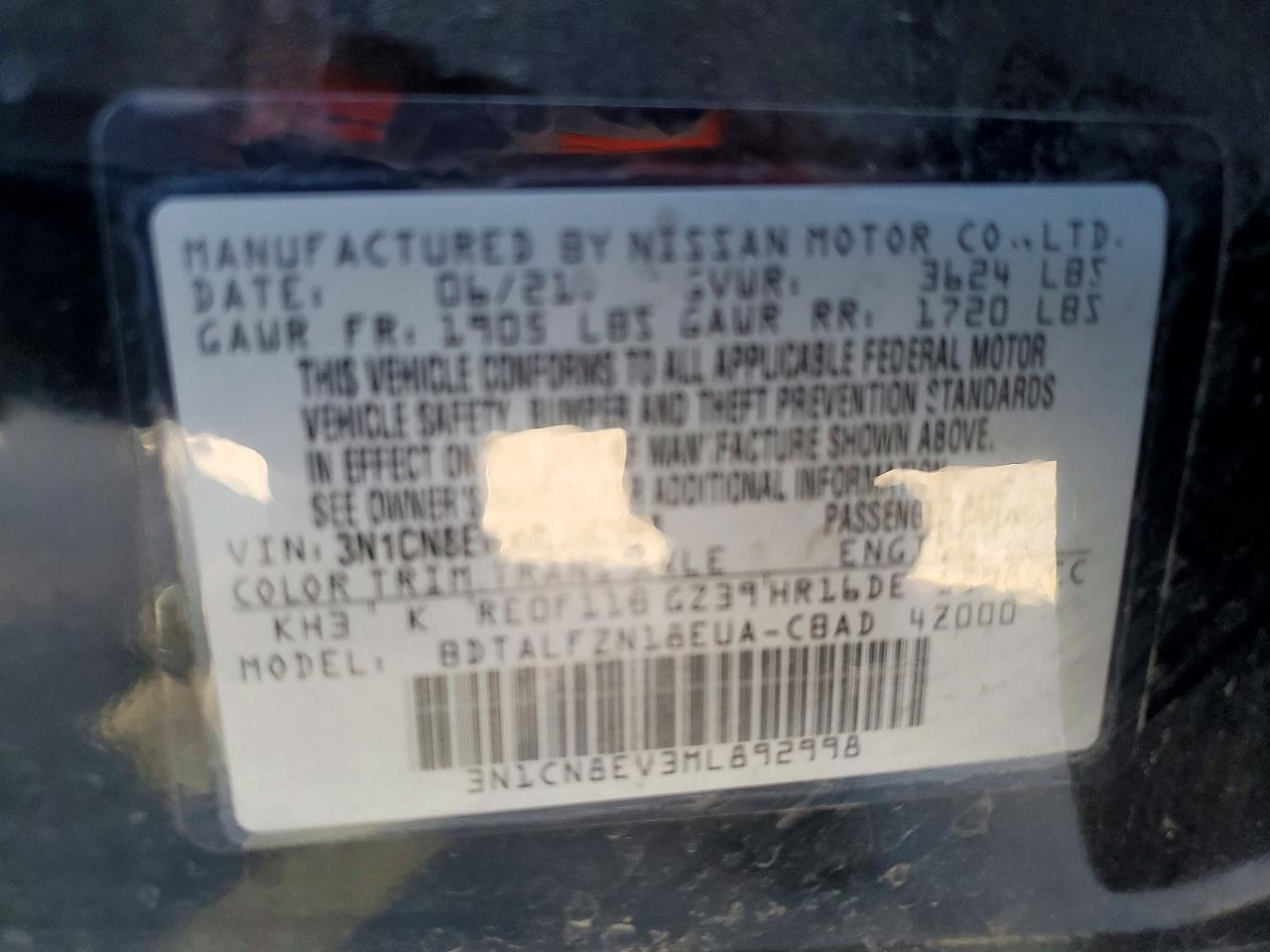 Nissan Versa Sv