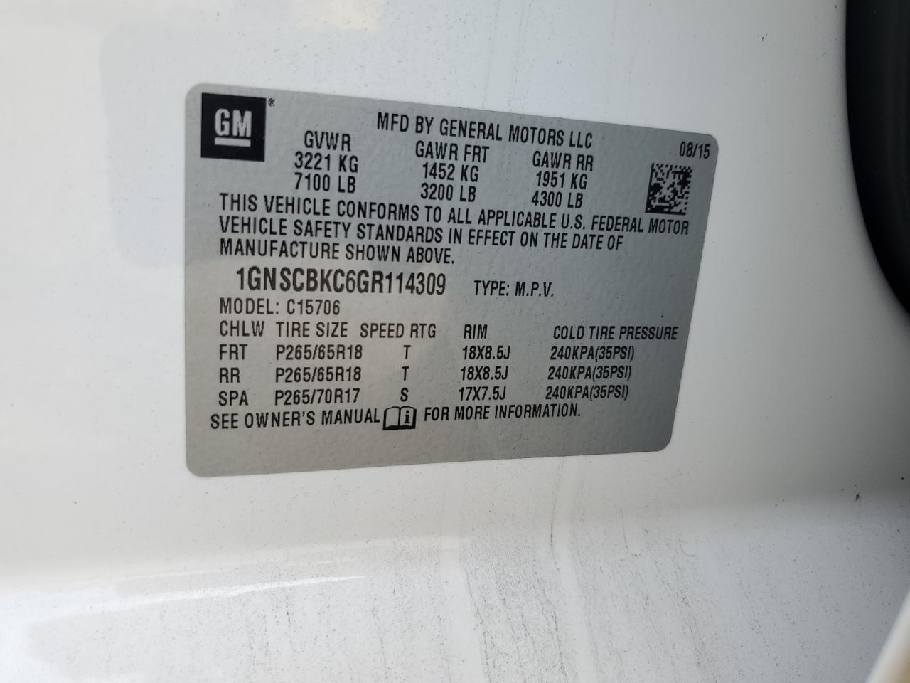 Chevrolet Tahoe C1500 Lt