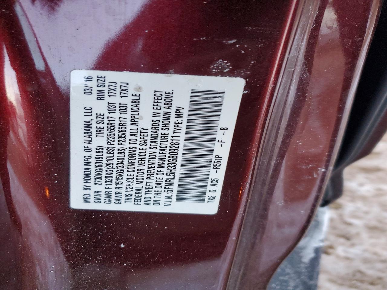Honda Odyssey Se