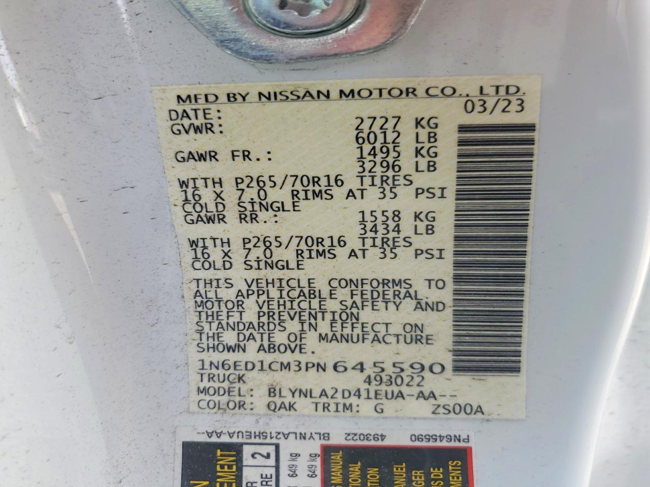 Nissan Frontier S