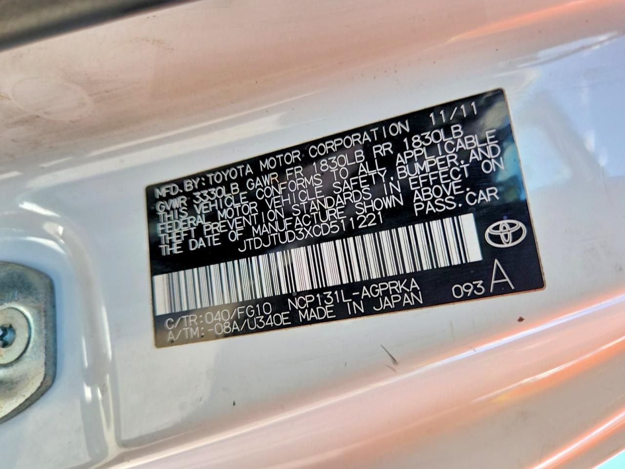 Toyota Yaris 3-door Le