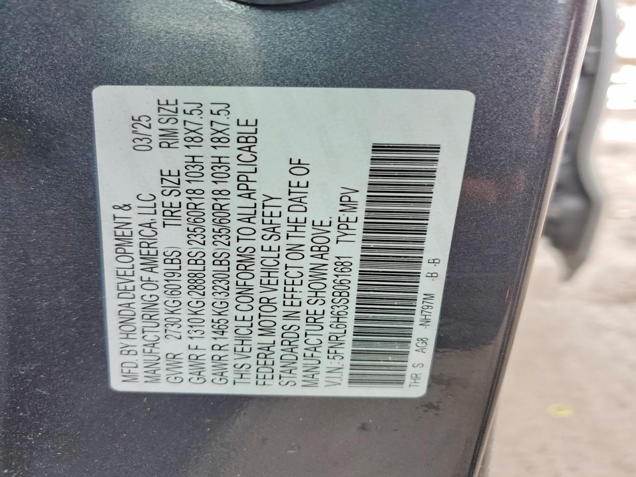 Honda Odyssey Exl