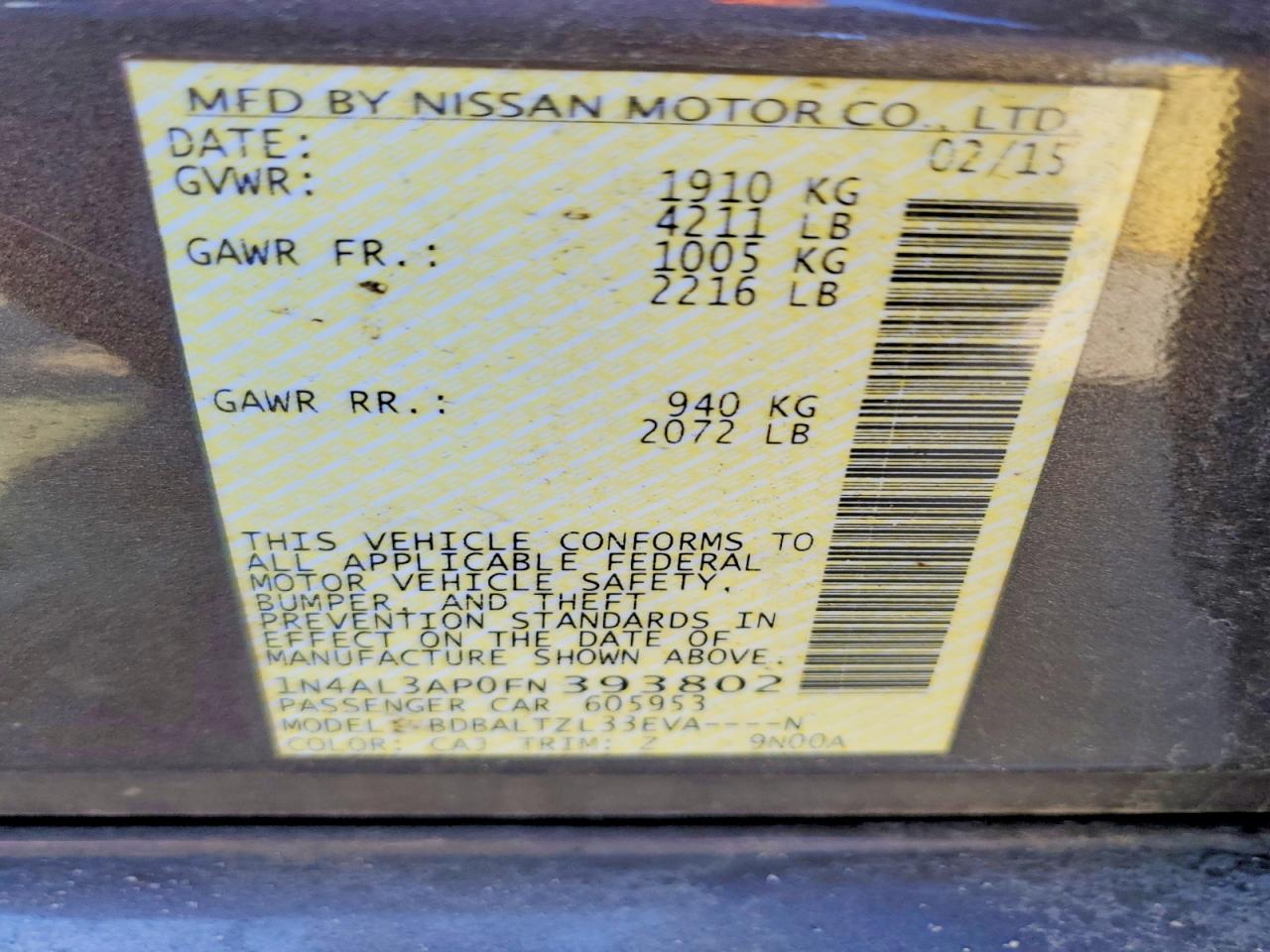 Nissan Altima 2.5 Sl